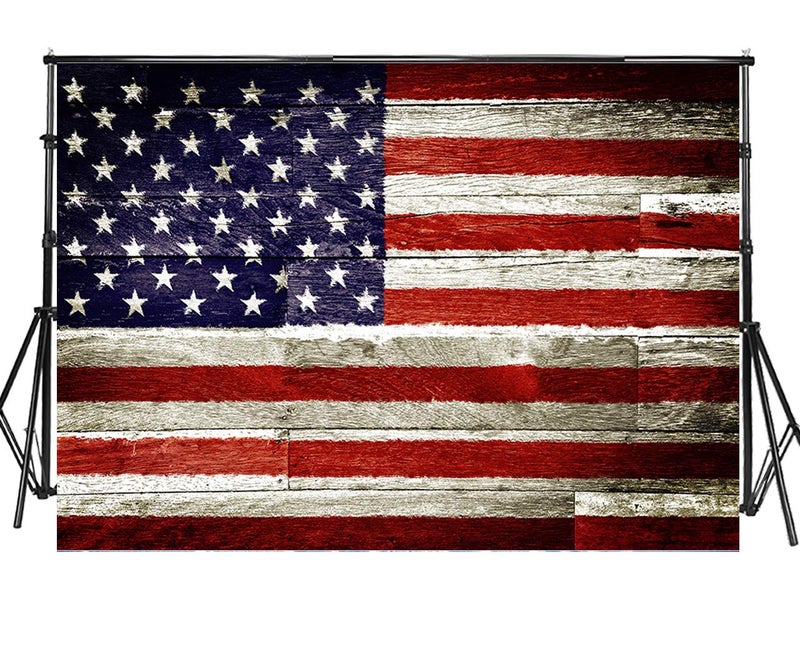 Sensfun 7x5ft American Flag Photography Backdrop,4th of July Backdrops USA Stars Stripes Independence Day Patriotic Photo Background Veterans Memorial National Day Party Decorations Photo Booth Banner - Image 1